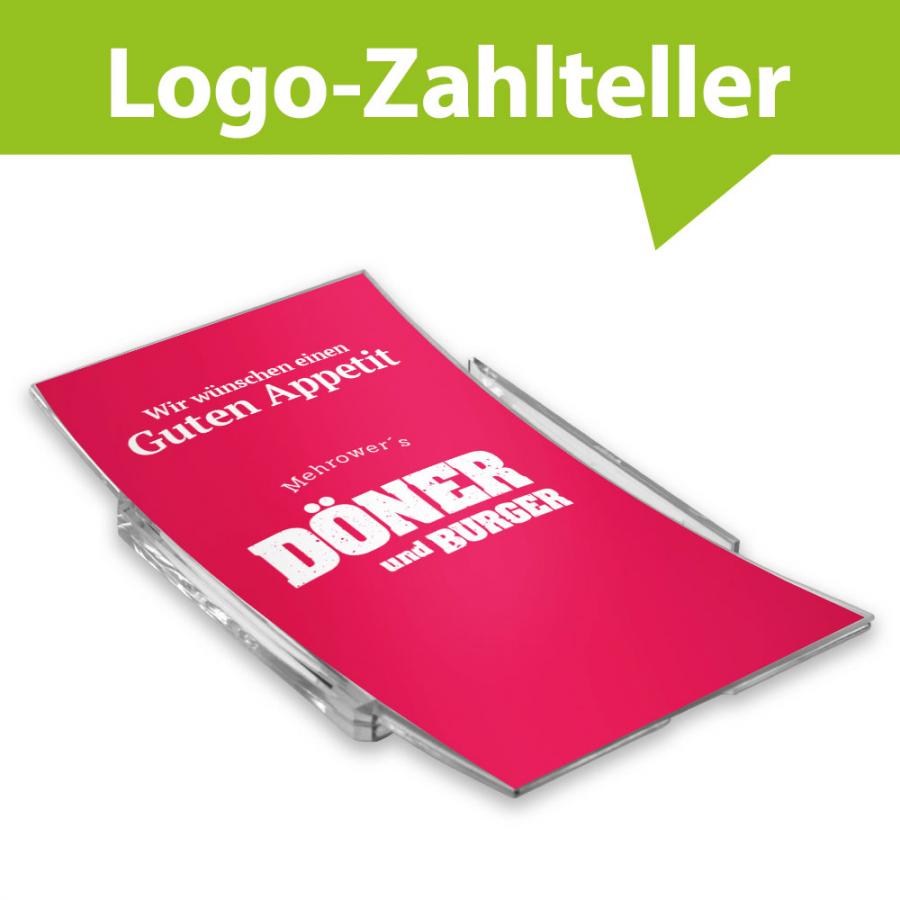 Logozahlteller Glasauflage fr Dnerlden