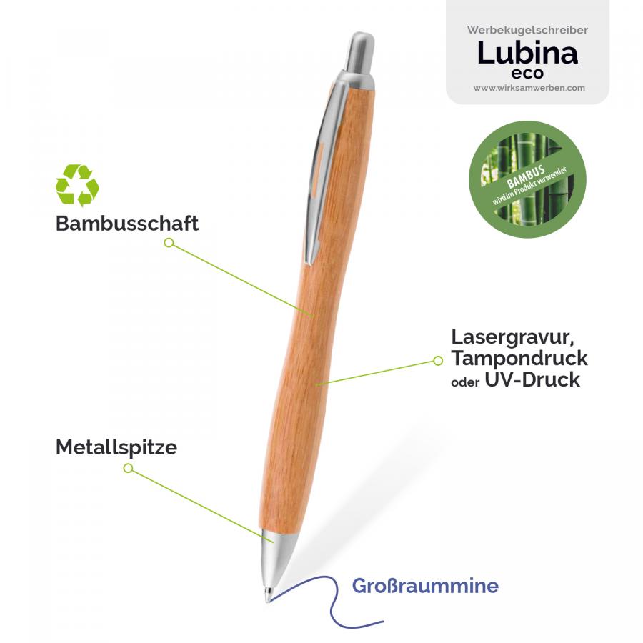 Bambus Kugelschreiber mit personalisierbaren Druckoptionen und komfortabler Schreibspitze