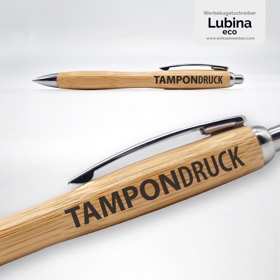 Bambus Kugelschreiber mit Tampondruck fr personalisierte Logos und Designs