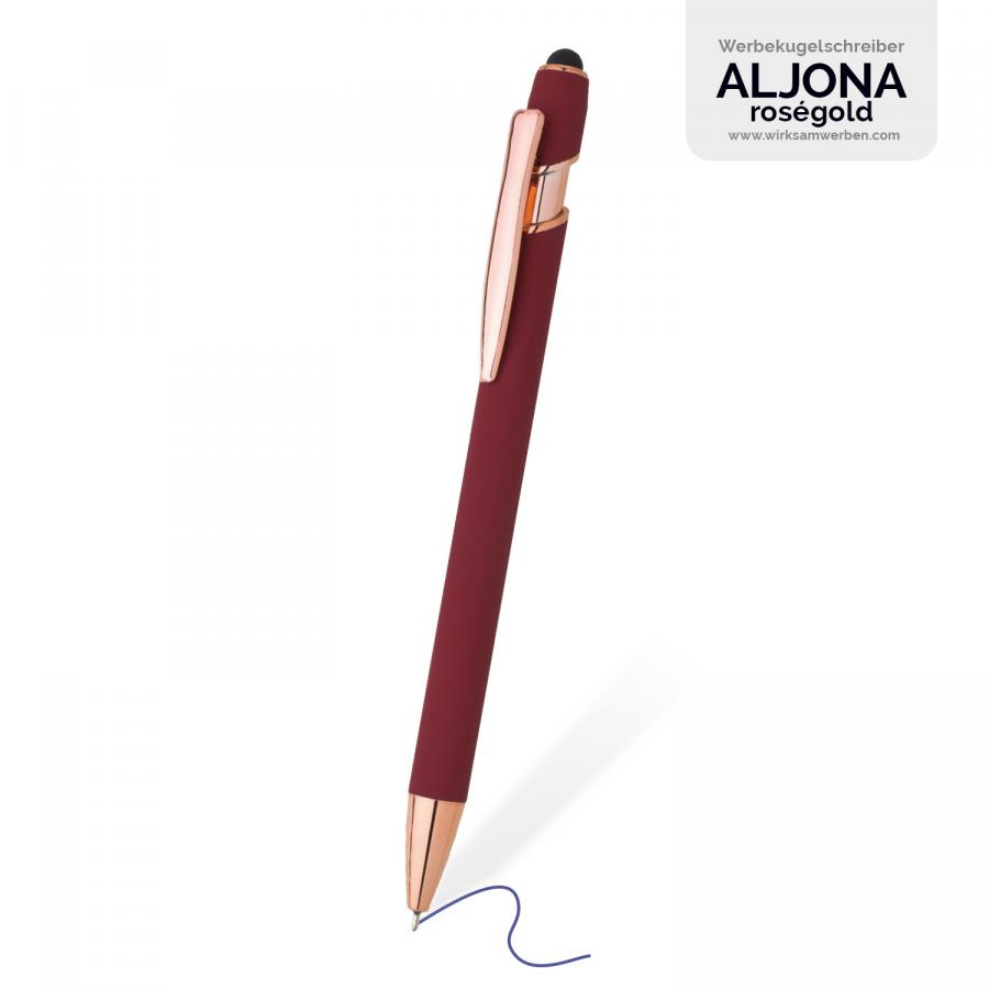 Kugelschreiber in elegantem Weinrot - Premium-Qualitt mit einem Touch von Rosgold-Optik fr exklusive Prsentationen.